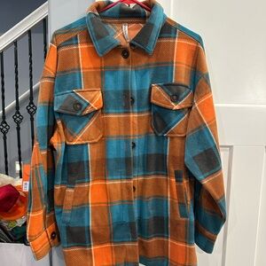 Zenana Outfitters Vibrant Plaid Jacket